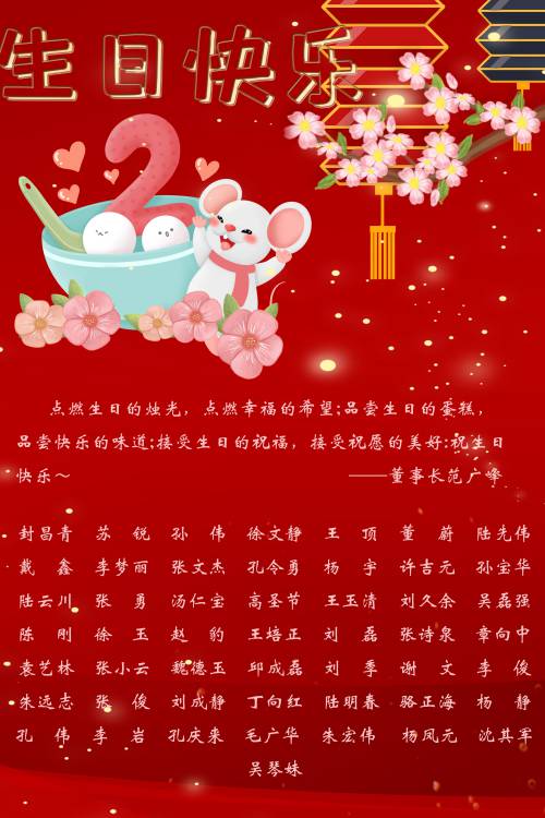 【生日祝福】恭祝2月生日的員工生日快樂！