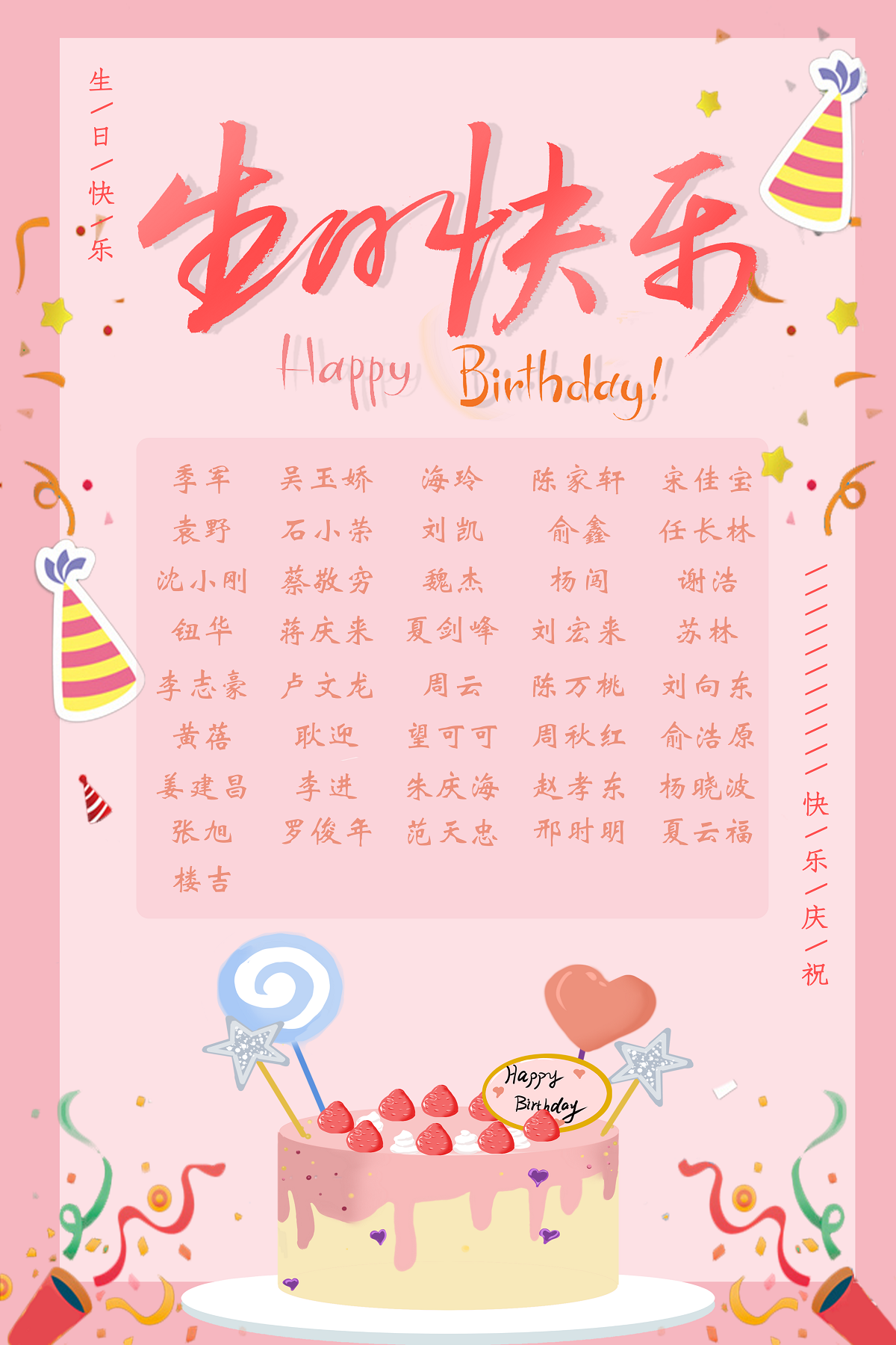 【生日祝?！抗ё?月生日的員工生日快樂！